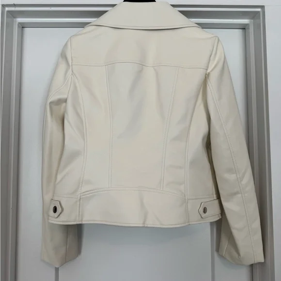 Michael Kors Off-White Leather Jacket - Picture 2 of 3